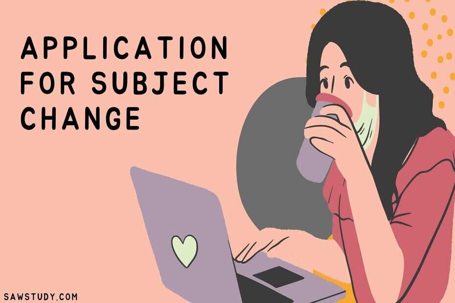 how to write application letter for changing subject